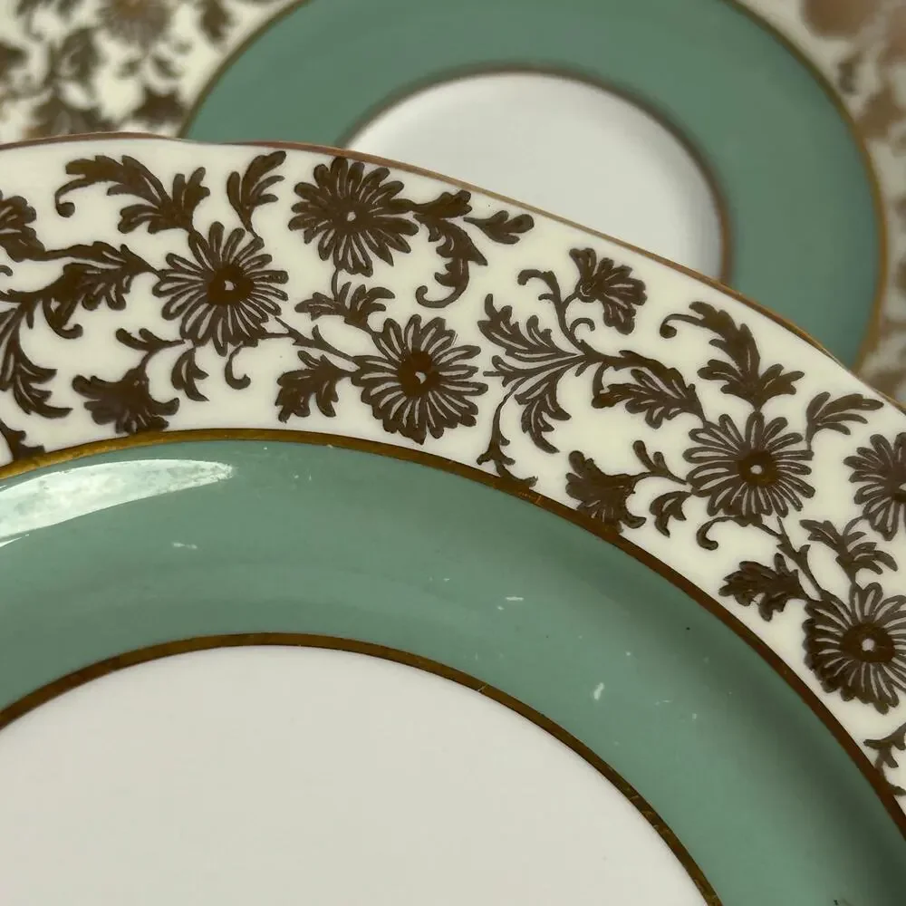 Paragon Royal Warrant Mint Gold Bone China Teacup Saucer Trio
